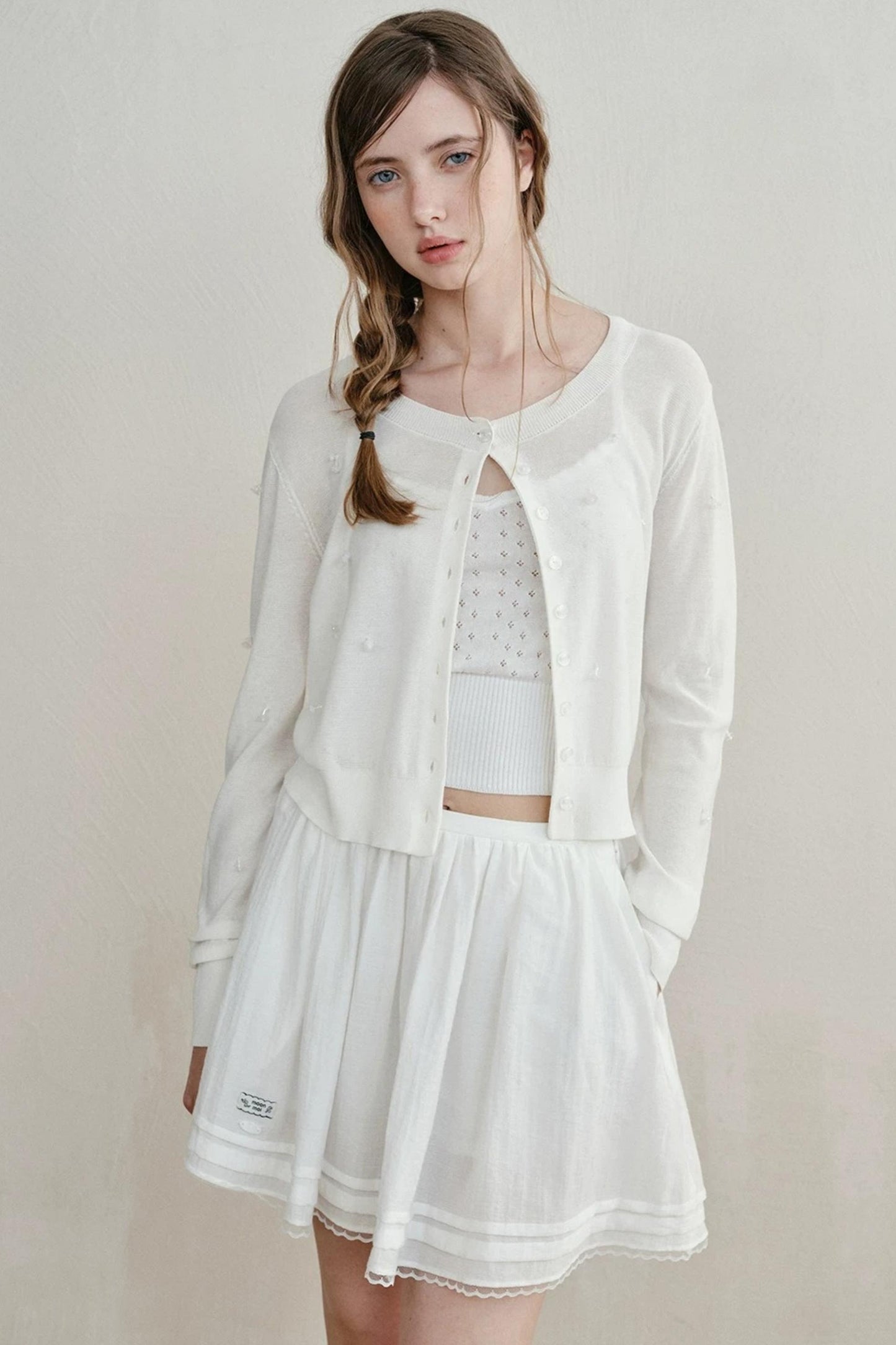Retro Lace Knitted Vest