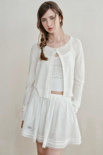 Retro Lace Knitted Vest