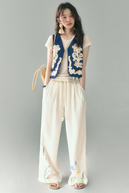 Wind Vines Flower Shell Pendant Vest Set-Up