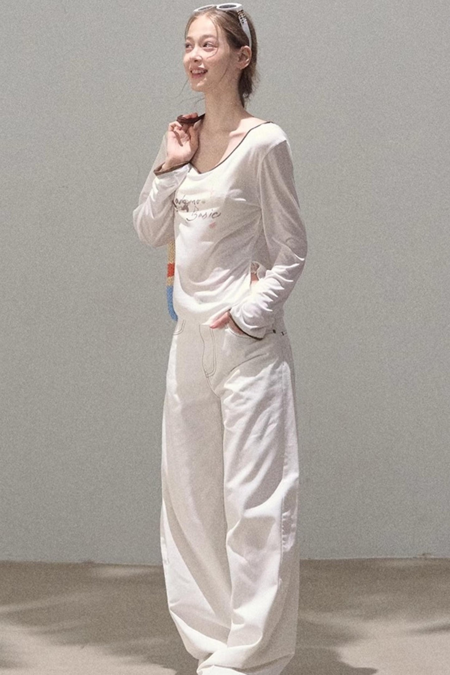 Tencel Blend Cowl Knit Top