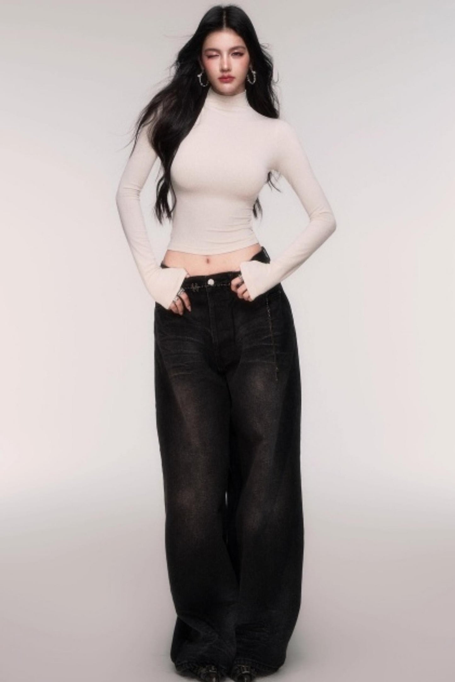 High Stretch Semi-Turtleneck Top