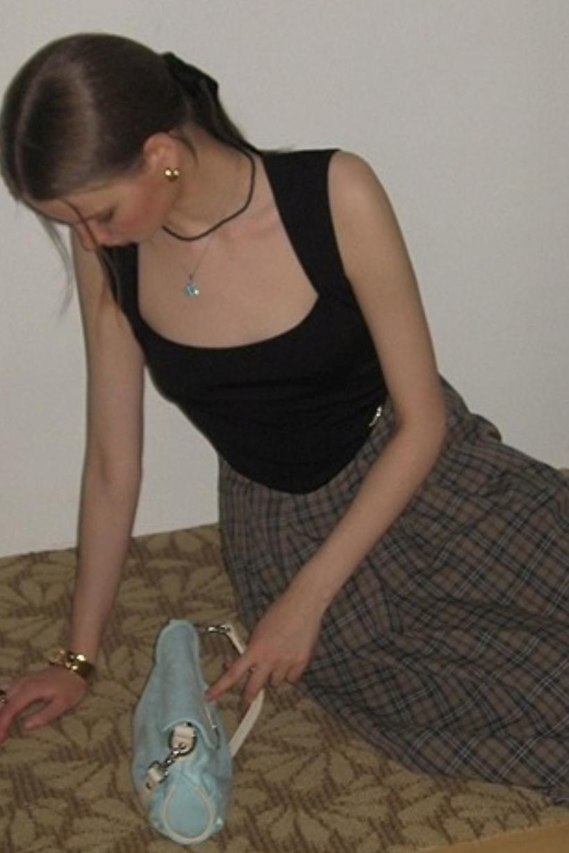 Classic Check Shearling Style Dress