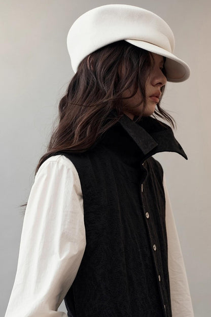 Wool Texture Newsboy Hat