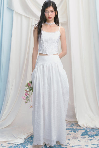 Dreamy White Lei Pod Skirt