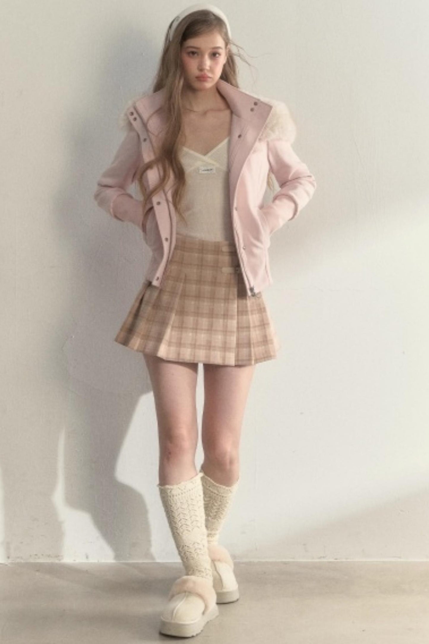 Retro Plaid Pleated Skirt