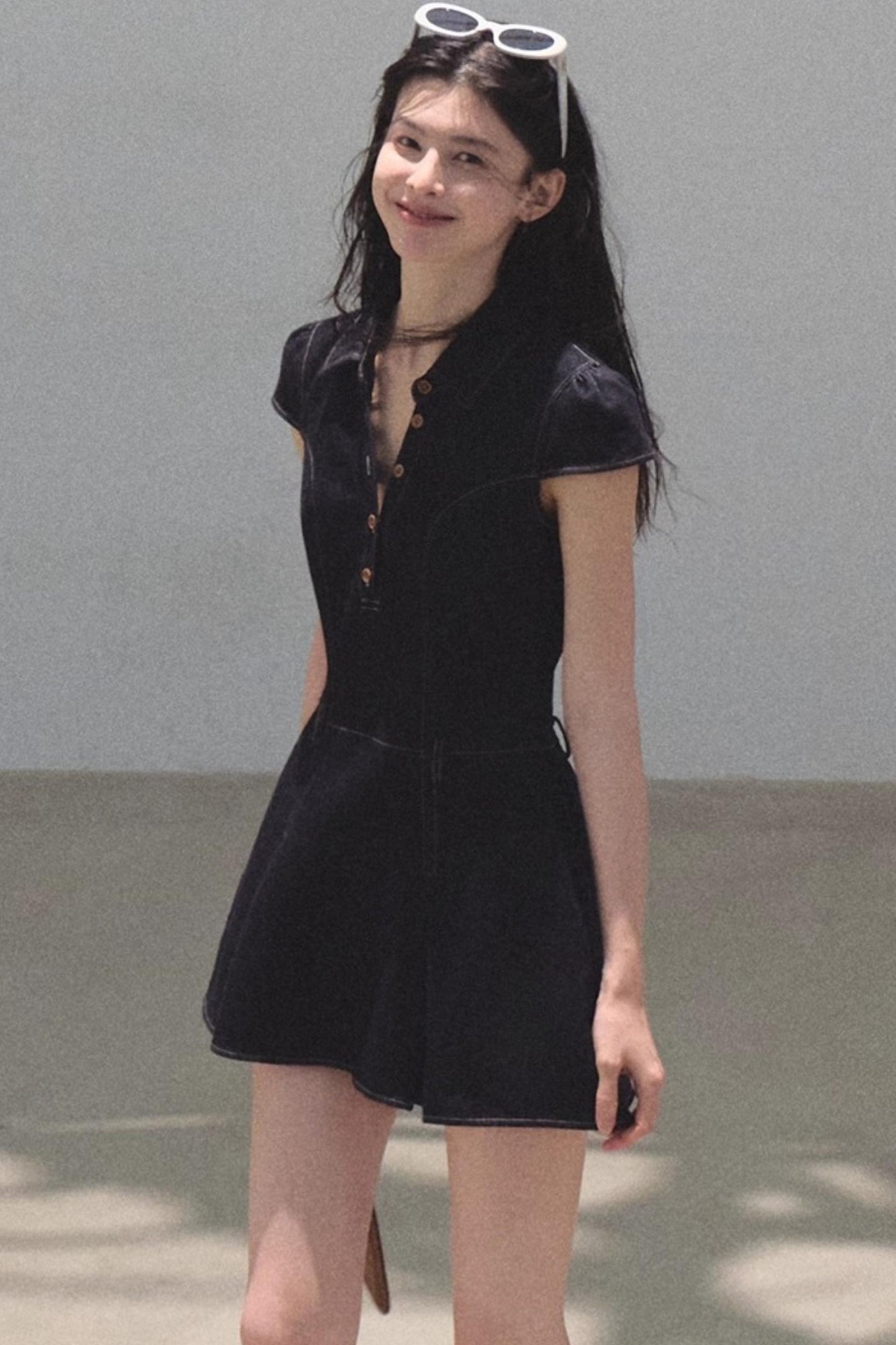 Summer V-Neck Polo Dress