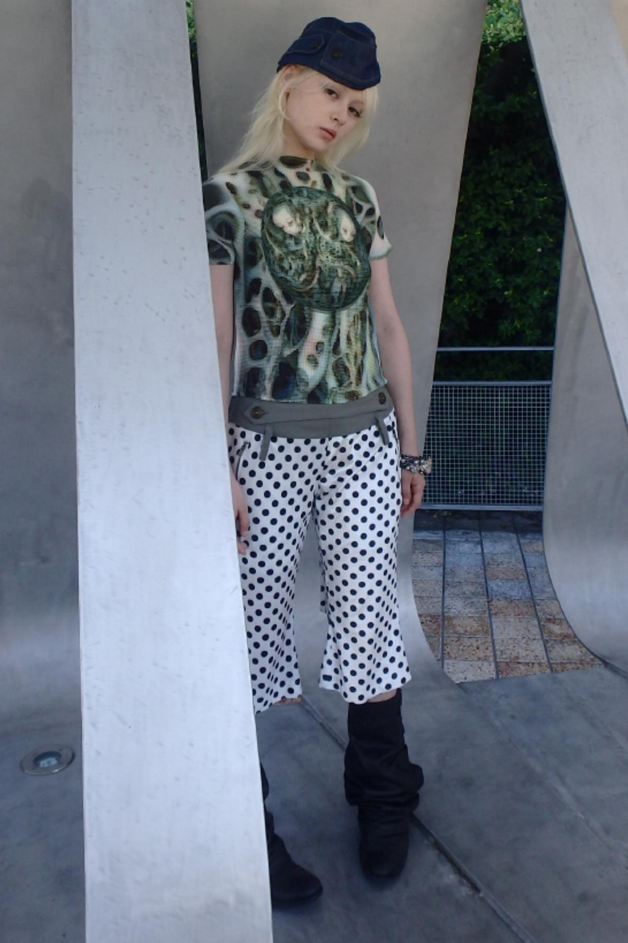 Front Polka Dot Pants