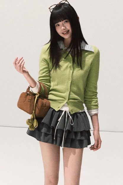 Shrine Plaid Woolen A-Line Skirt