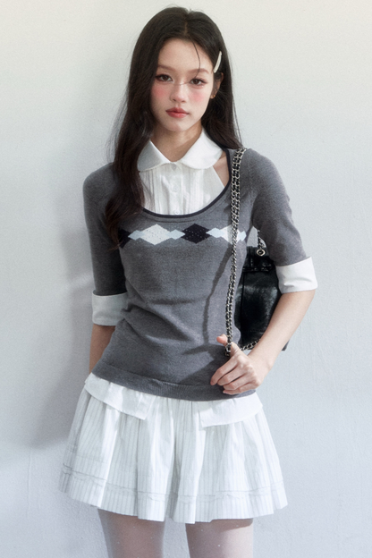 Korean-Style Decorative Shirt Collar