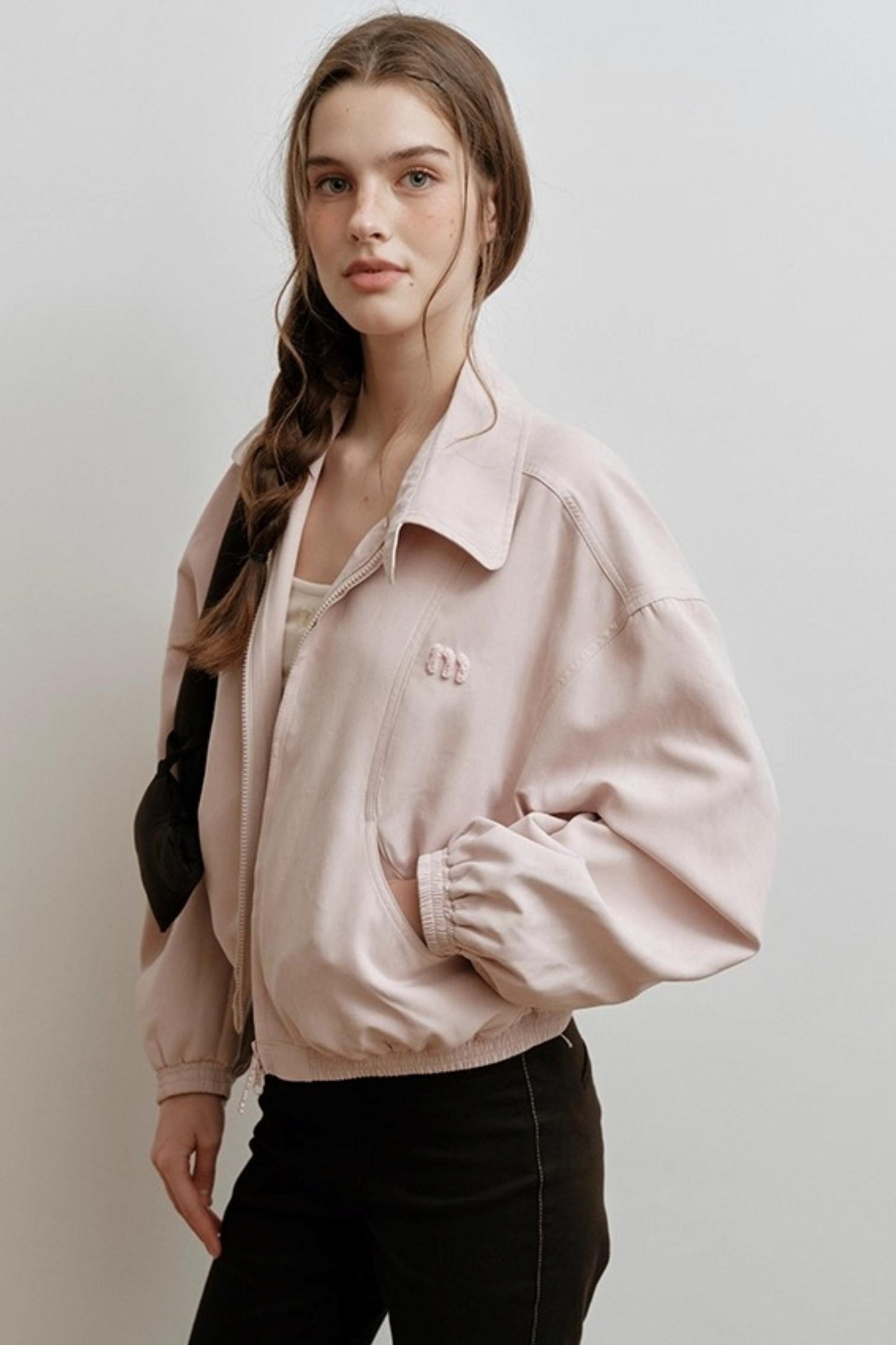 Faux Suede Embroidery Jacket