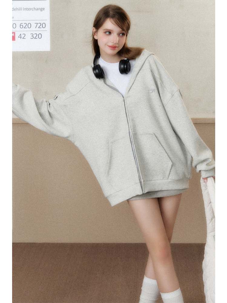 Heavy Weight Bat Sleeve Off Shoulder Hoodie