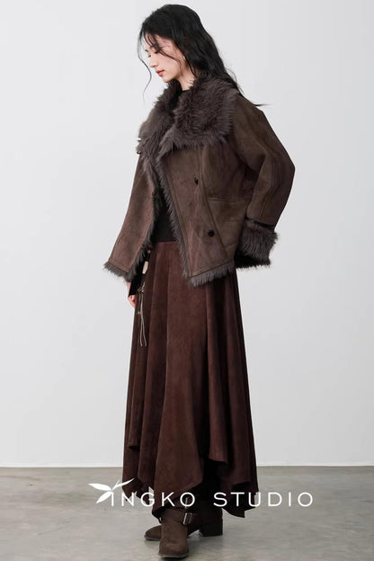 Chestnut Brown Deconstructed Sweater