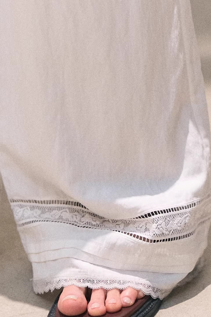 Lyocell Linen Hollow-Out Top Set-Up