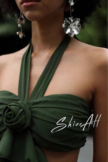 Wandering Wind Strappy Ruffled Dress