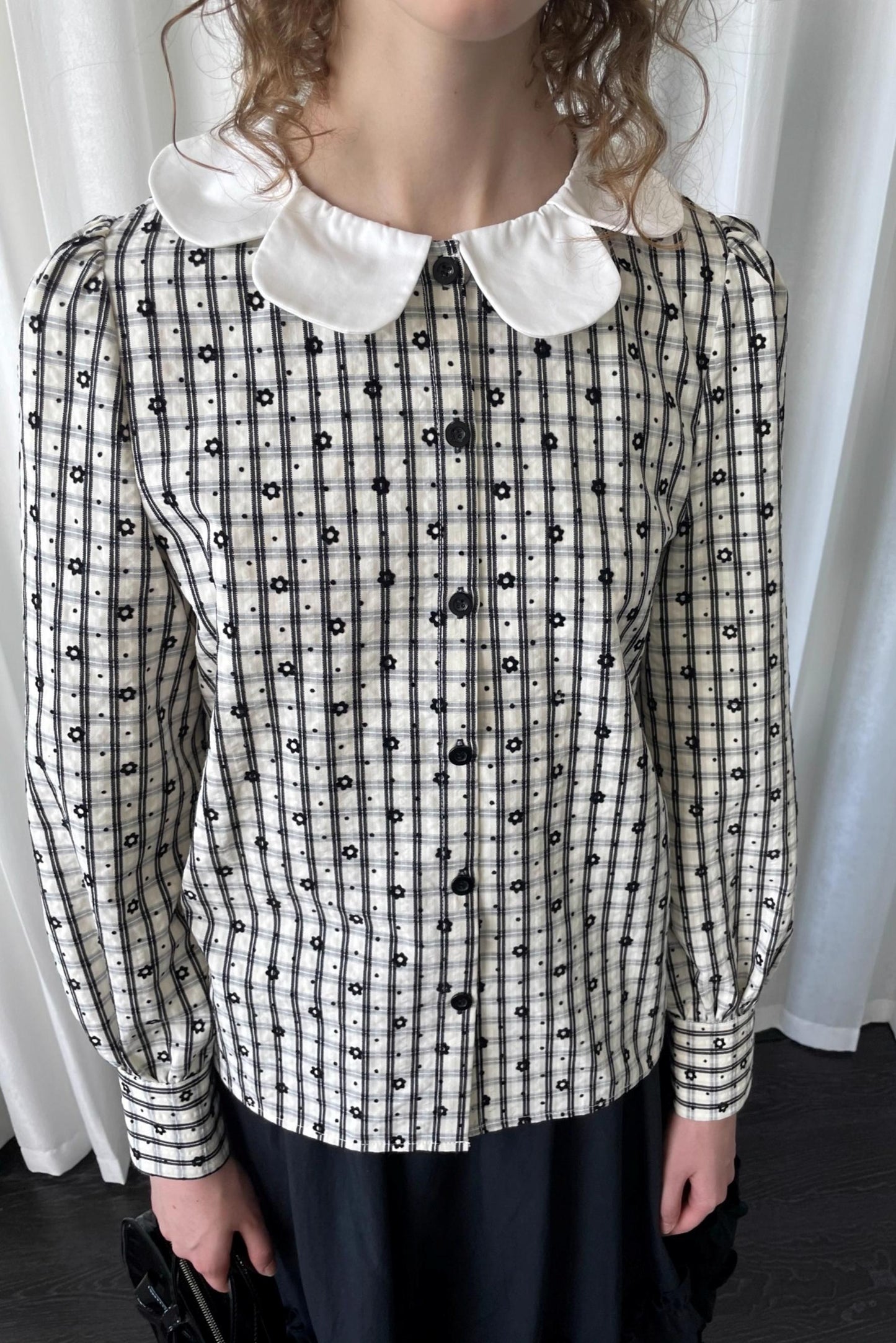 Puff Jacquard Plaid Shirt