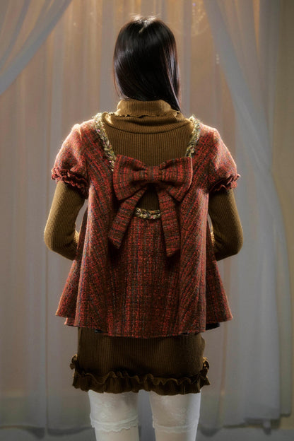 Tweed Bow-Detail Two-Piece Set