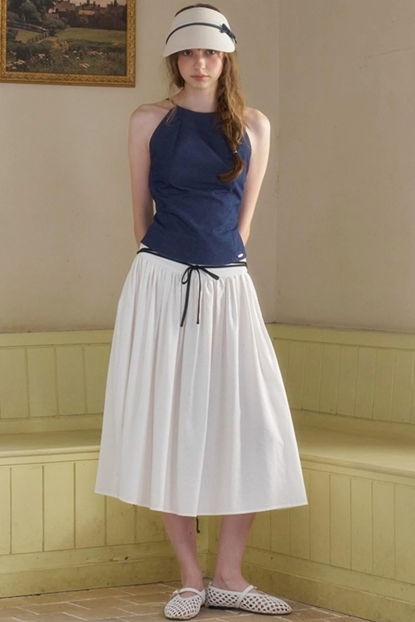 Retro Loose A-Line Stripe Skirt