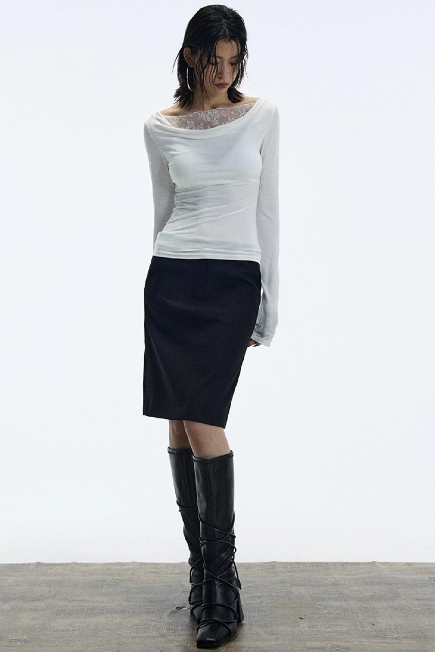 Patchwork Lace Swing Top