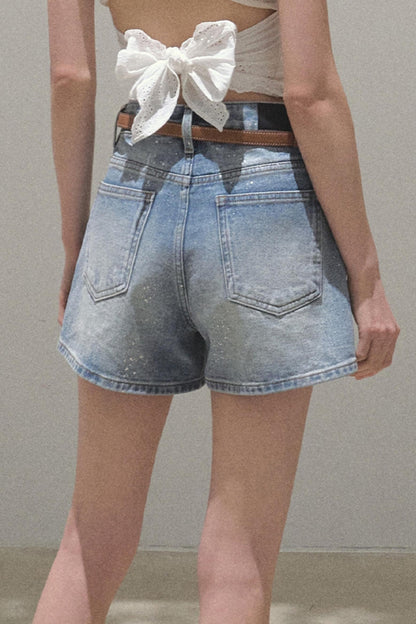 Vintage Skinny Denim Shorts