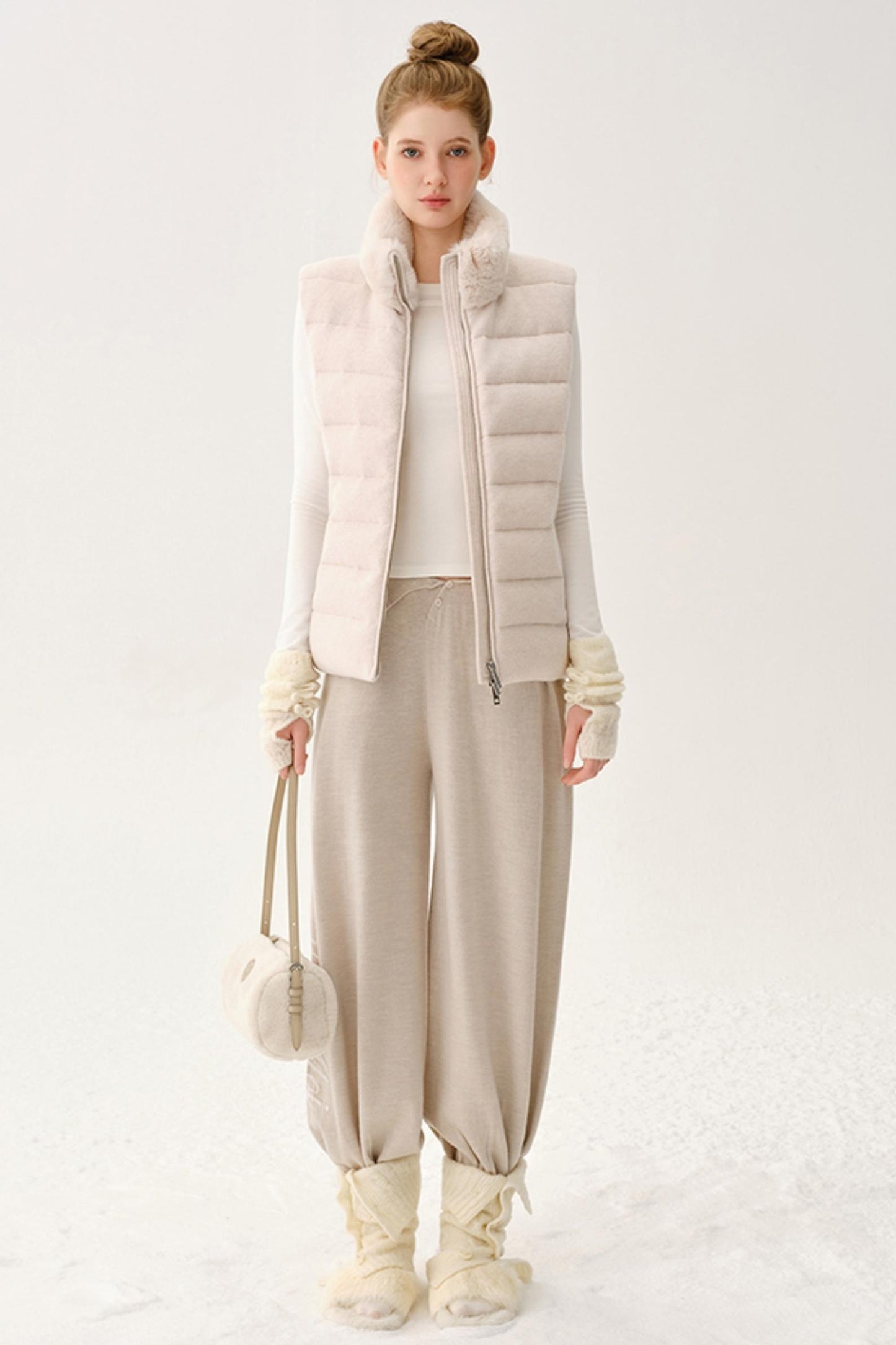 Plush Patchwork Leather Bag