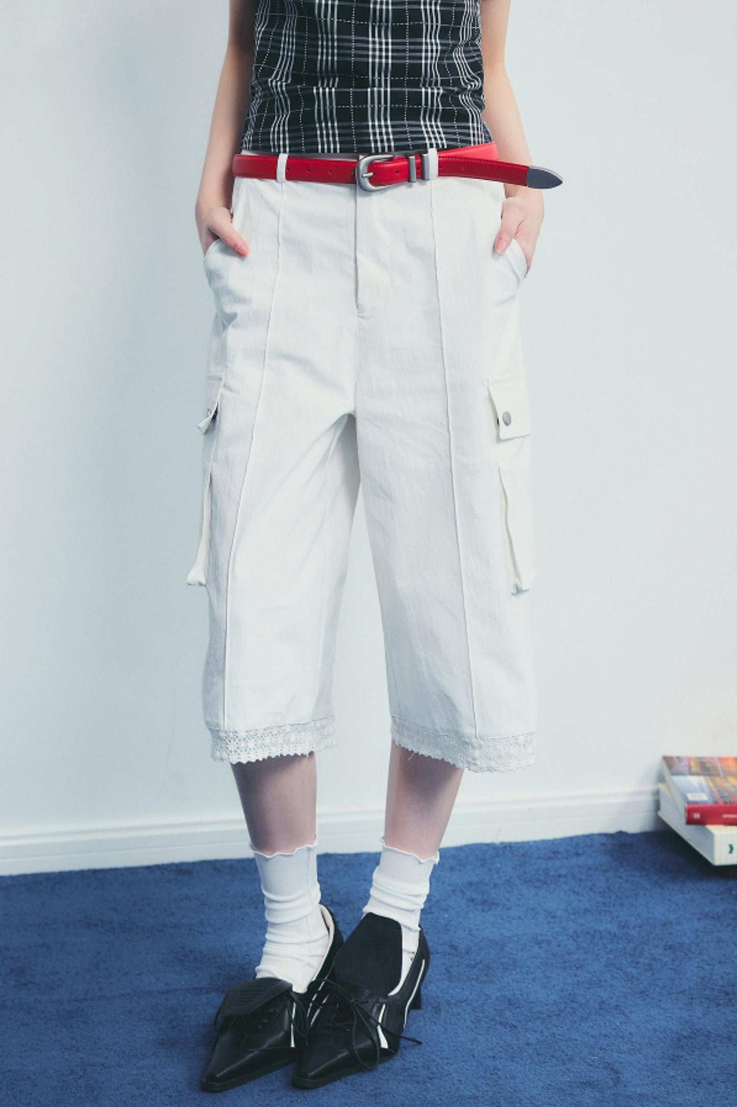 Lace Accent Drape Pants