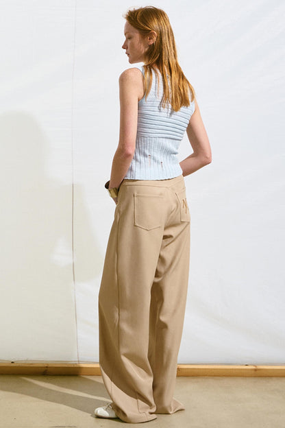 Retro Satin Slim Fit Pants