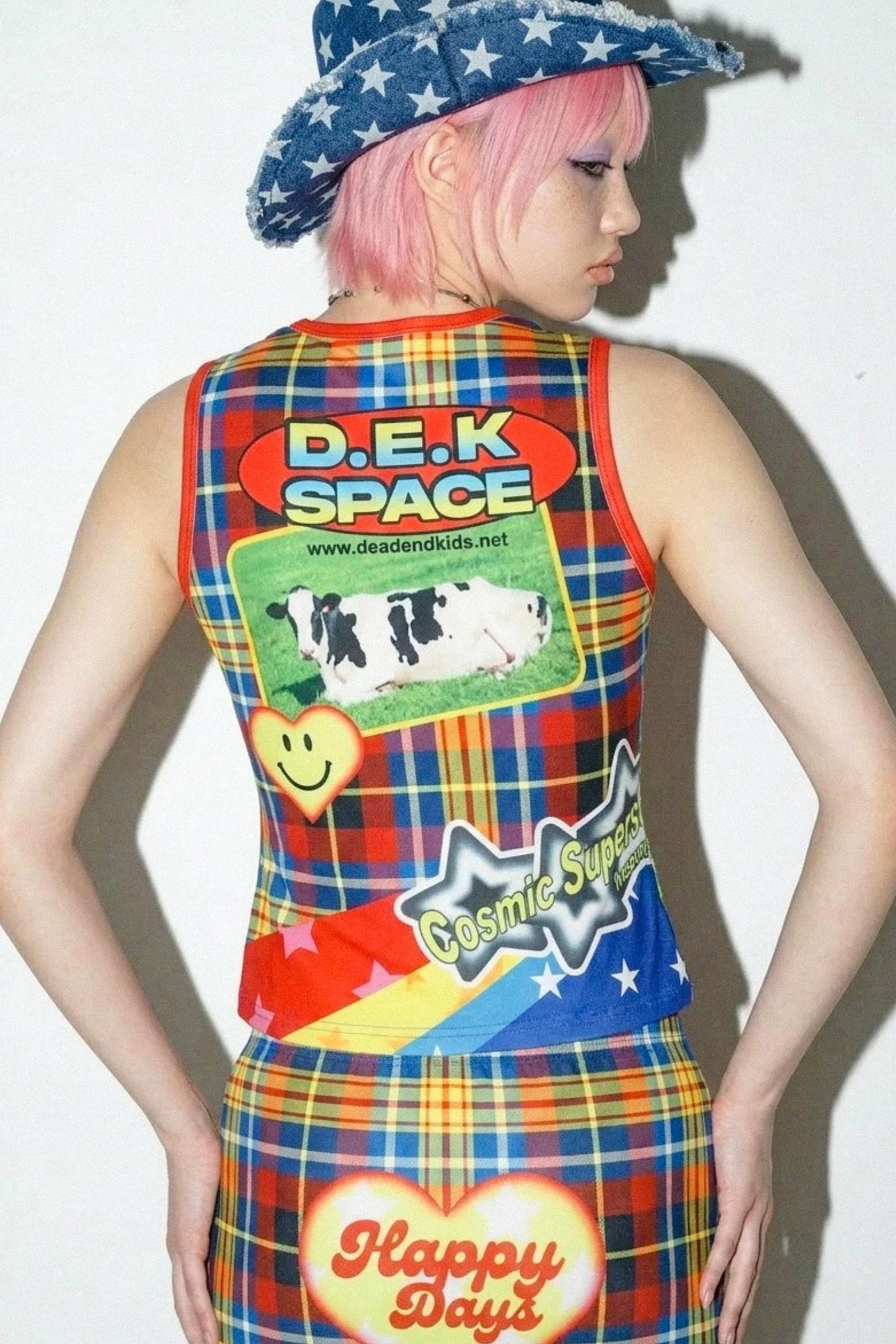 Amerikanisches Y2K-Tanktop mit Print