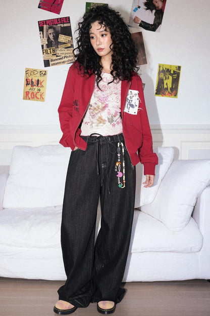 Kitten Print Sweatshirt