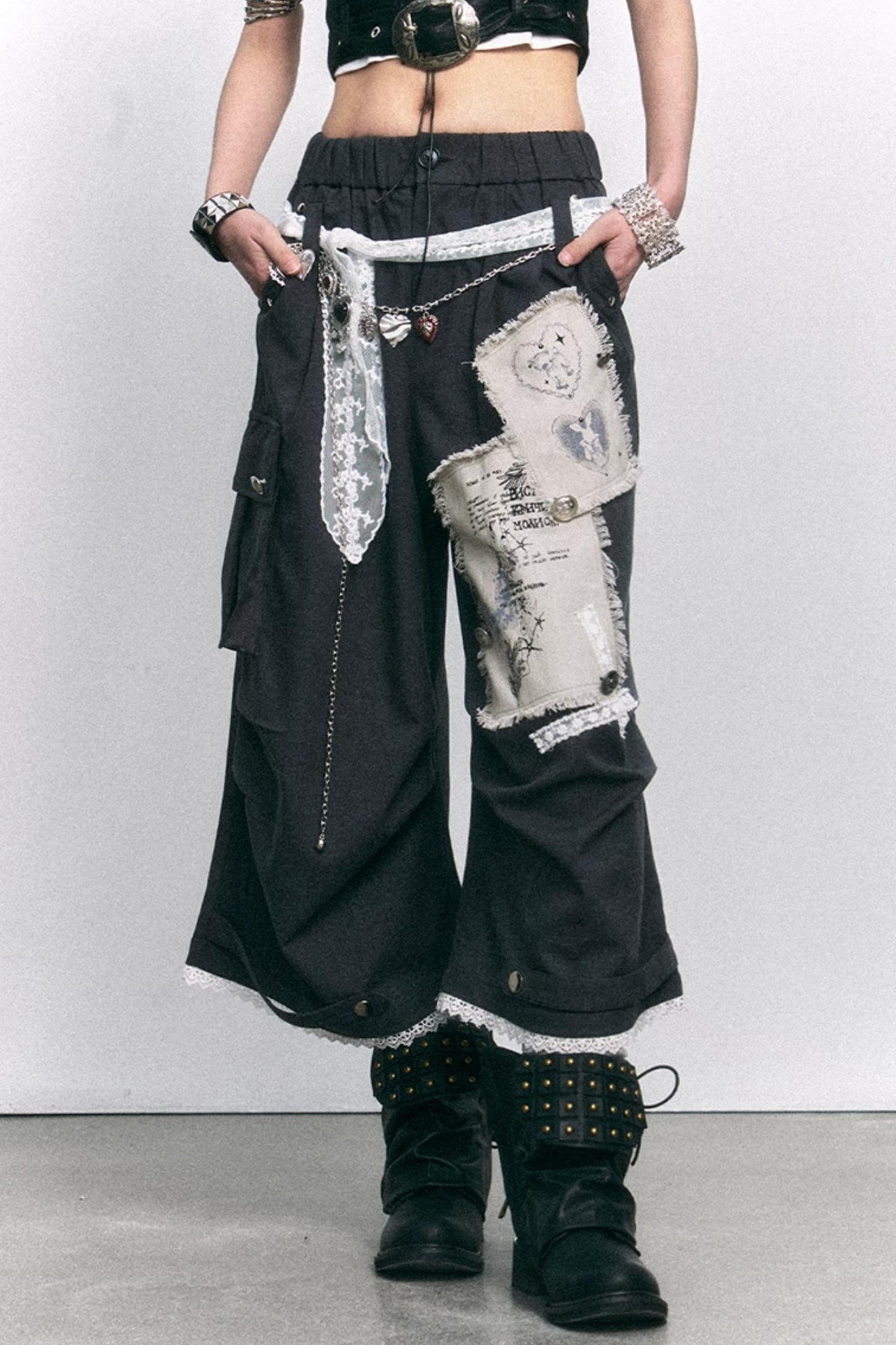 Vintage Lace Patchwork Pants
