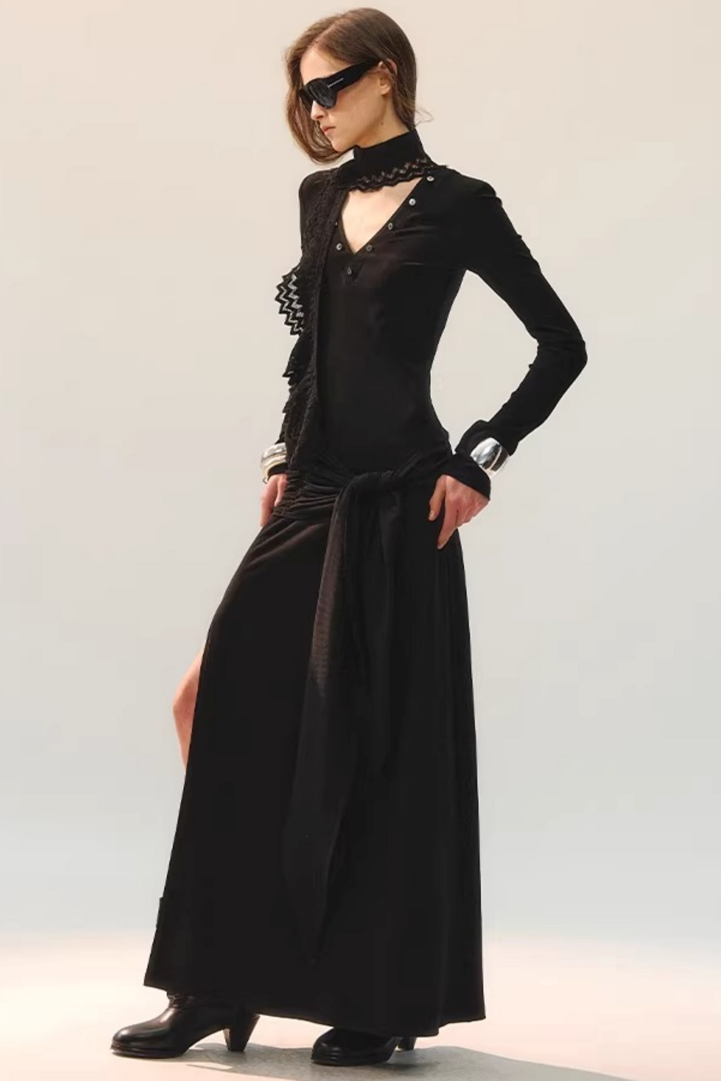 Lace Slit Dress