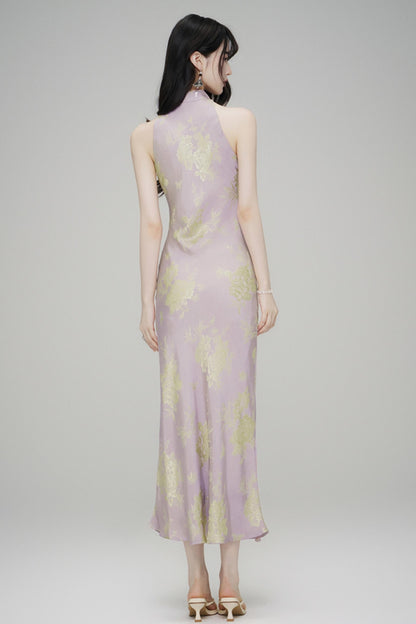 Chic Jacquard Slim Cheongsam Dress