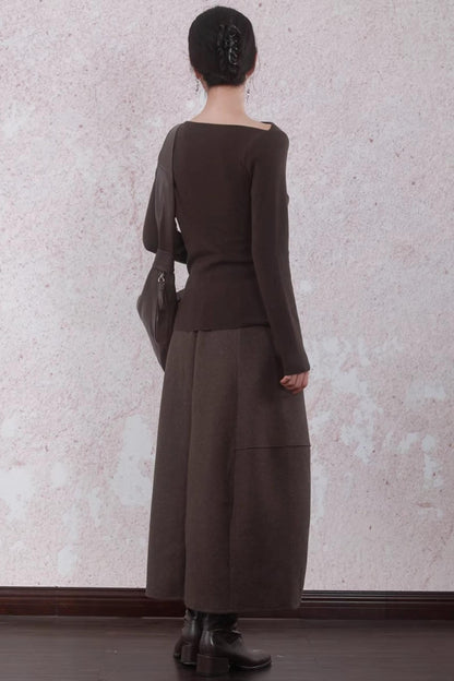 Literary Tweed Flare Skirt