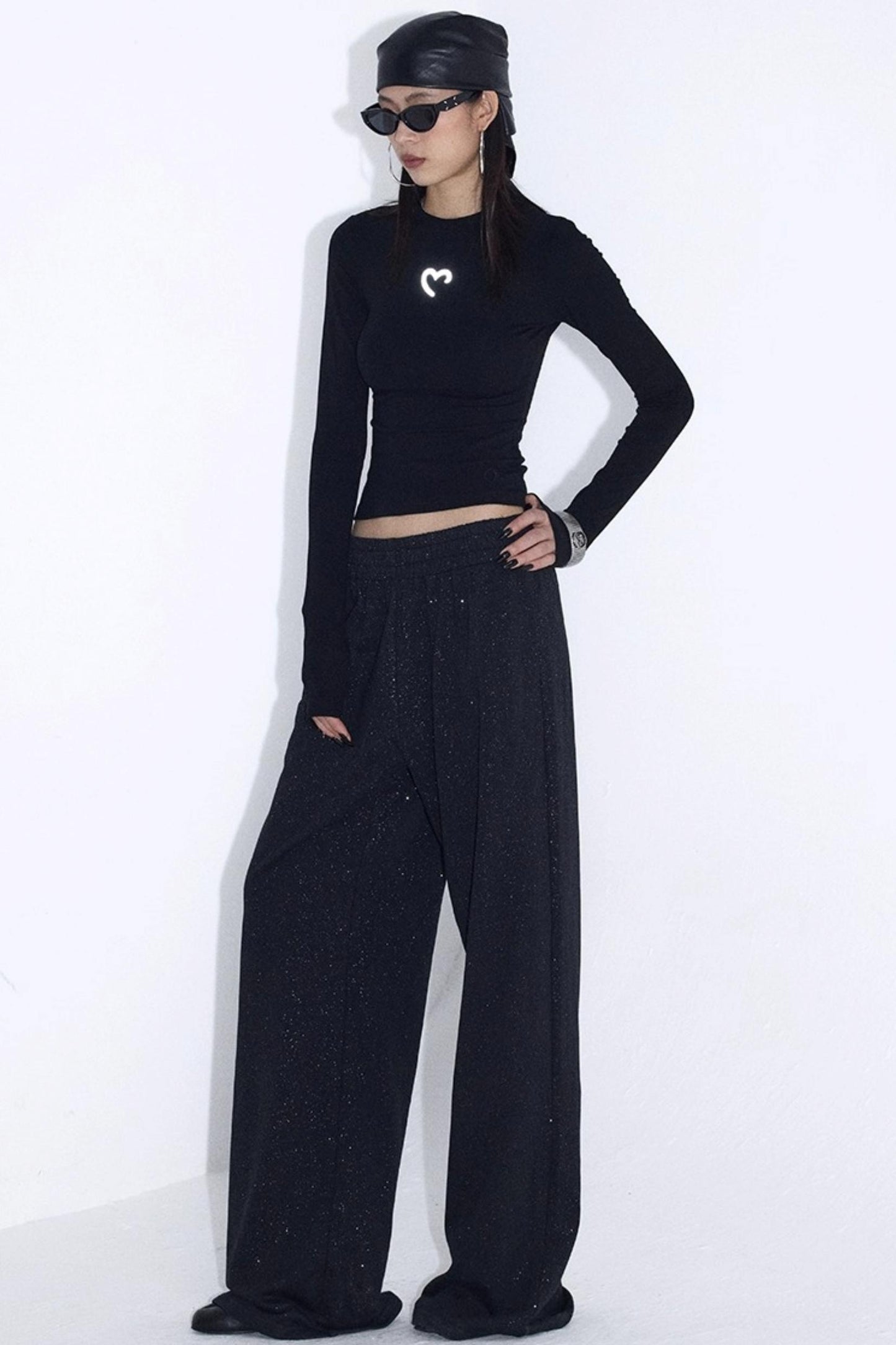 Love Black Base Layer Top