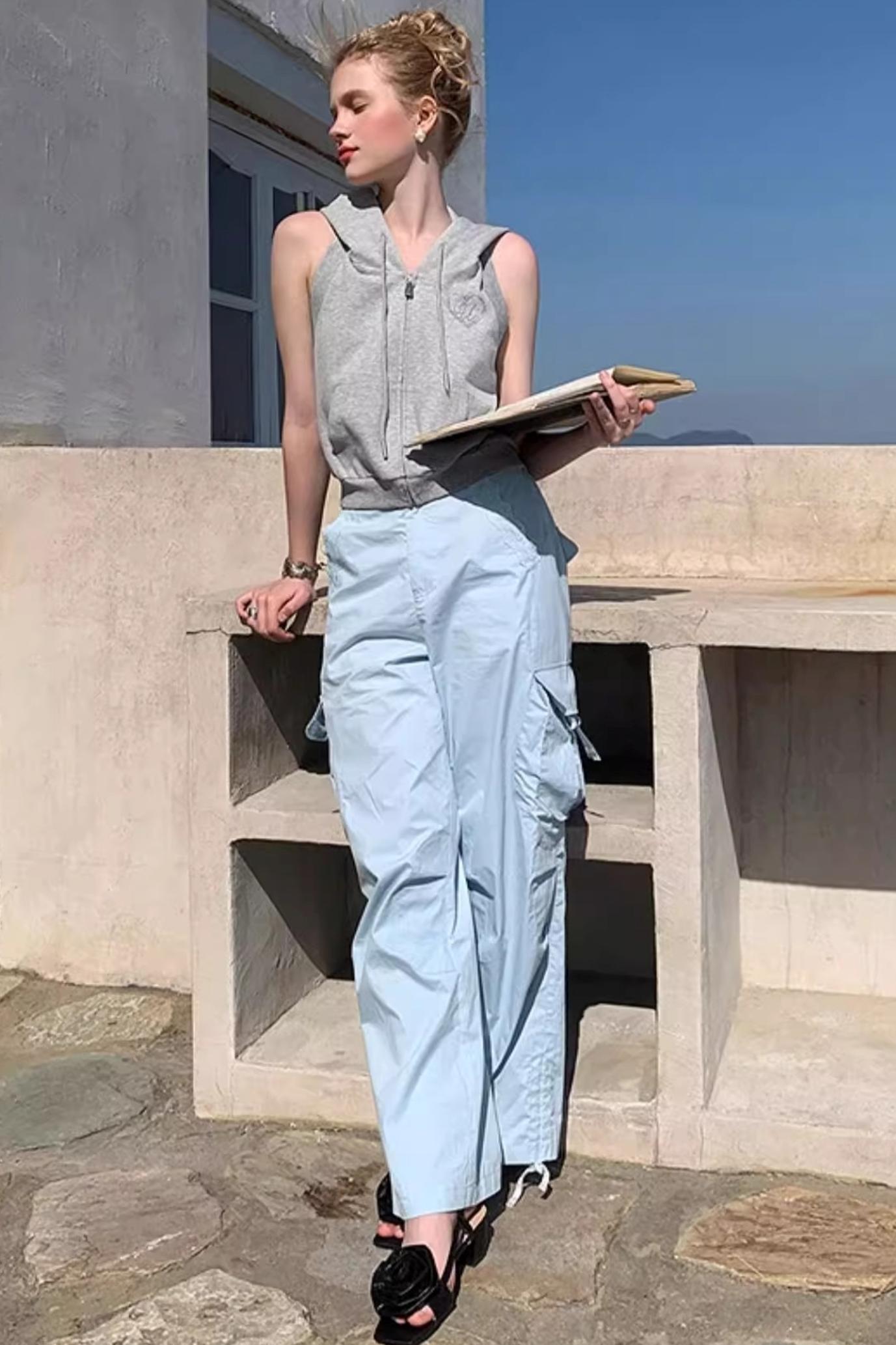 Wide-leg Cargo Pants