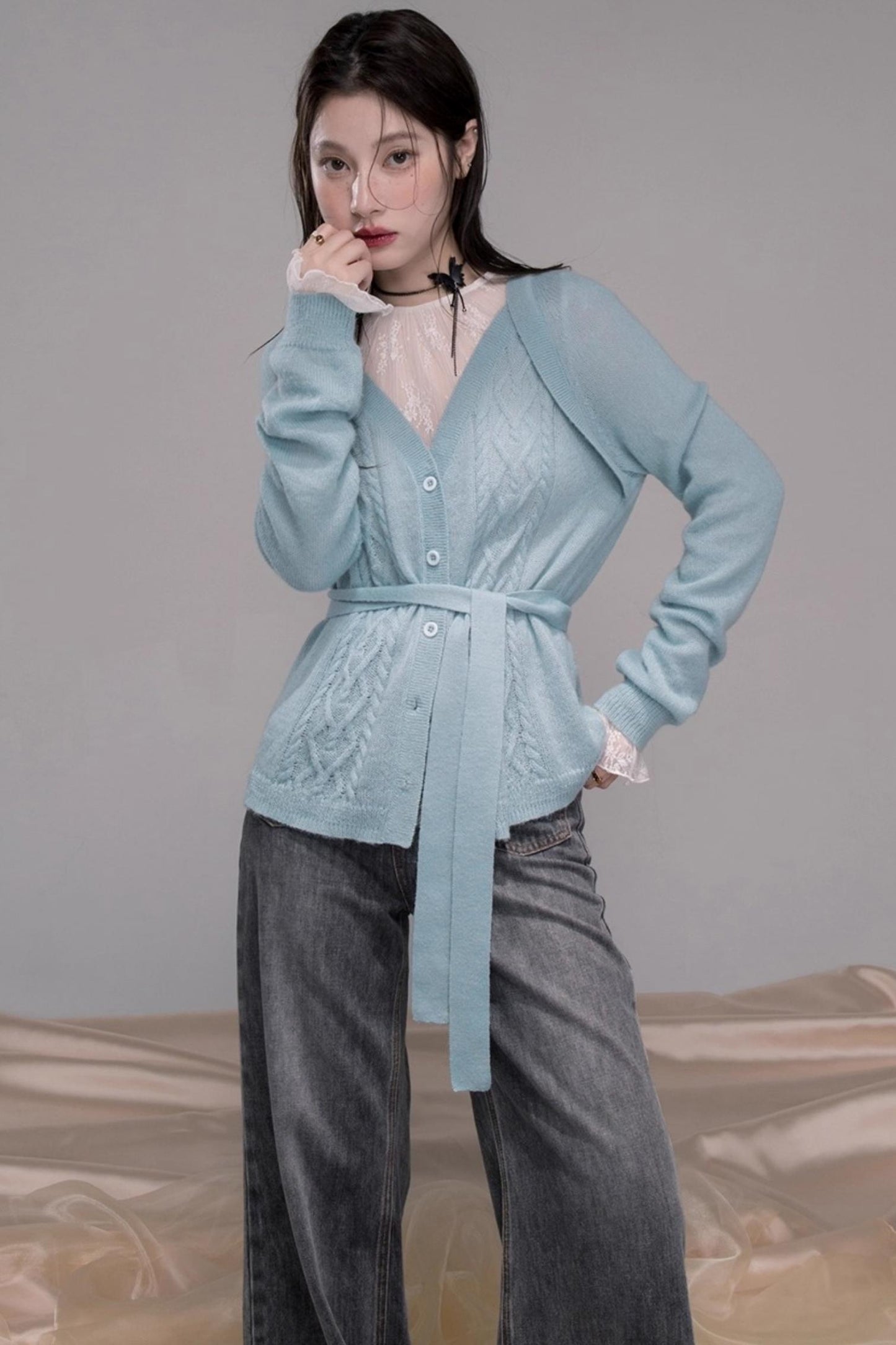 Wavy Diamond Cardigan