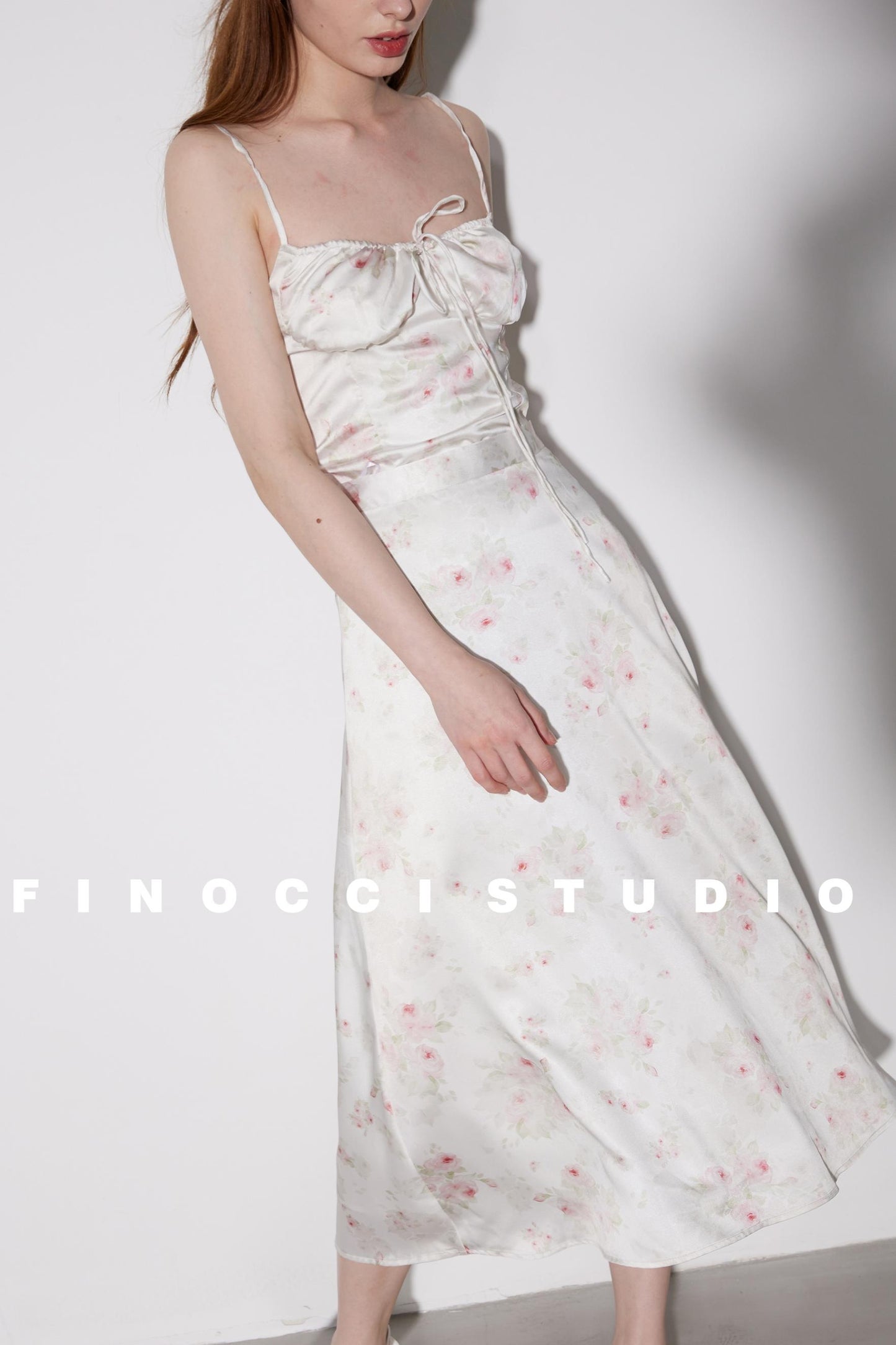 Summer Satin Floral Lingerie Set-Up