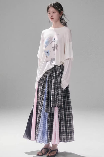 Bird and Floral Tencel Blouse