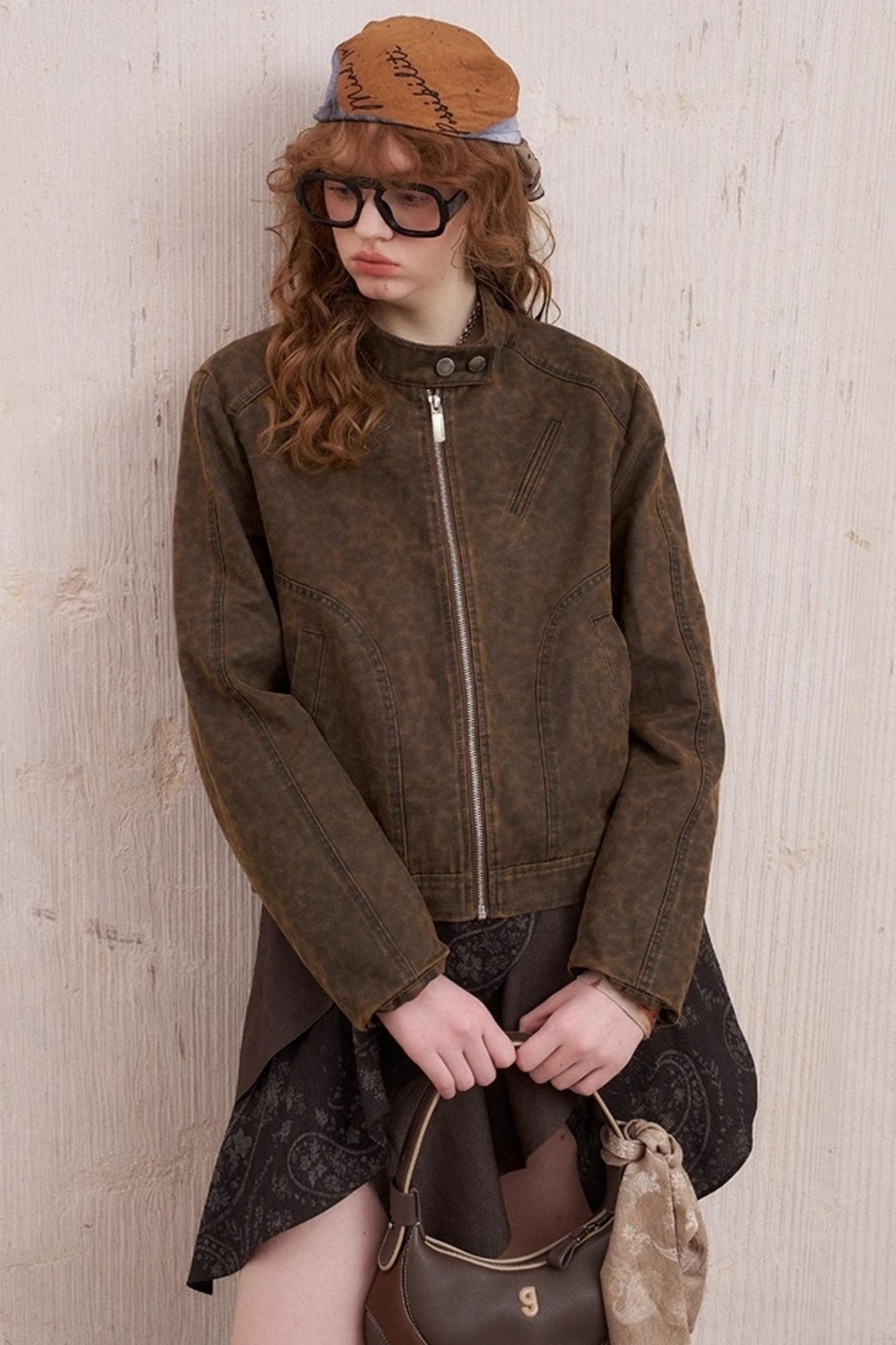 Washed Short Shoulder Jacket