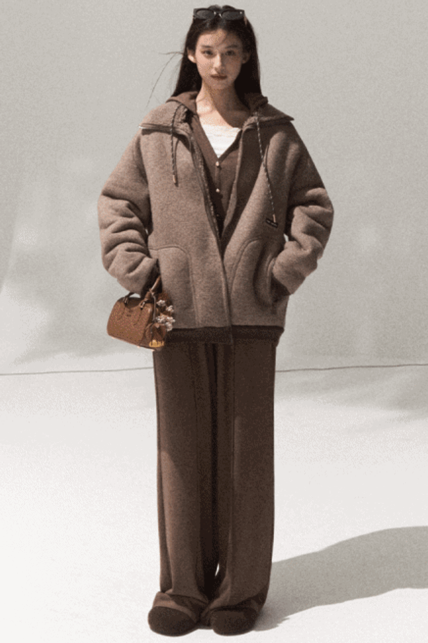 Tears Knit Top & Wide-Leg Pants Set-Up