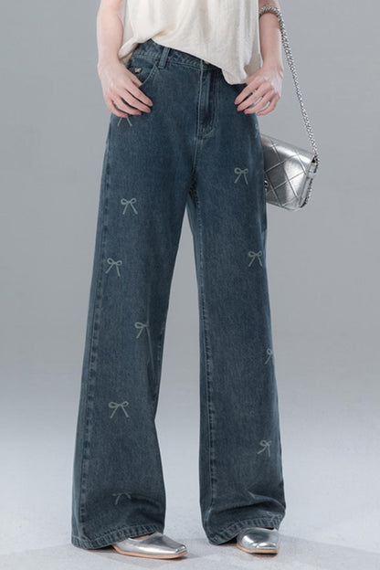 Sea Blue Bow Tie Jeans