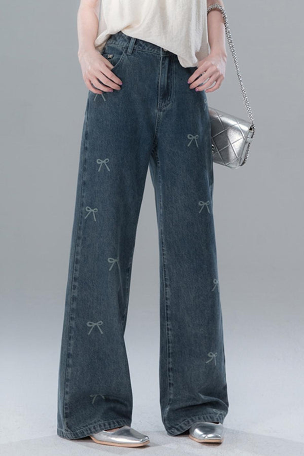 Sea Blue Bow Tie Jeans