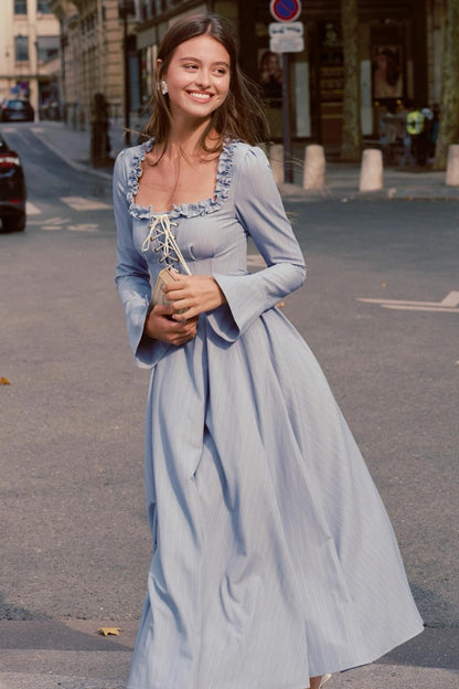 Silhouette Blue Lace Dress