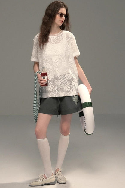 Starfish Casual Wide Drawstring Shorts