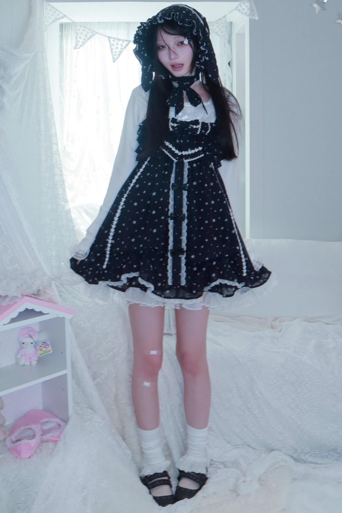 Star Dot Chiffon Sundress