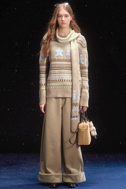 Gingerbread Fair Isle Sweater Set