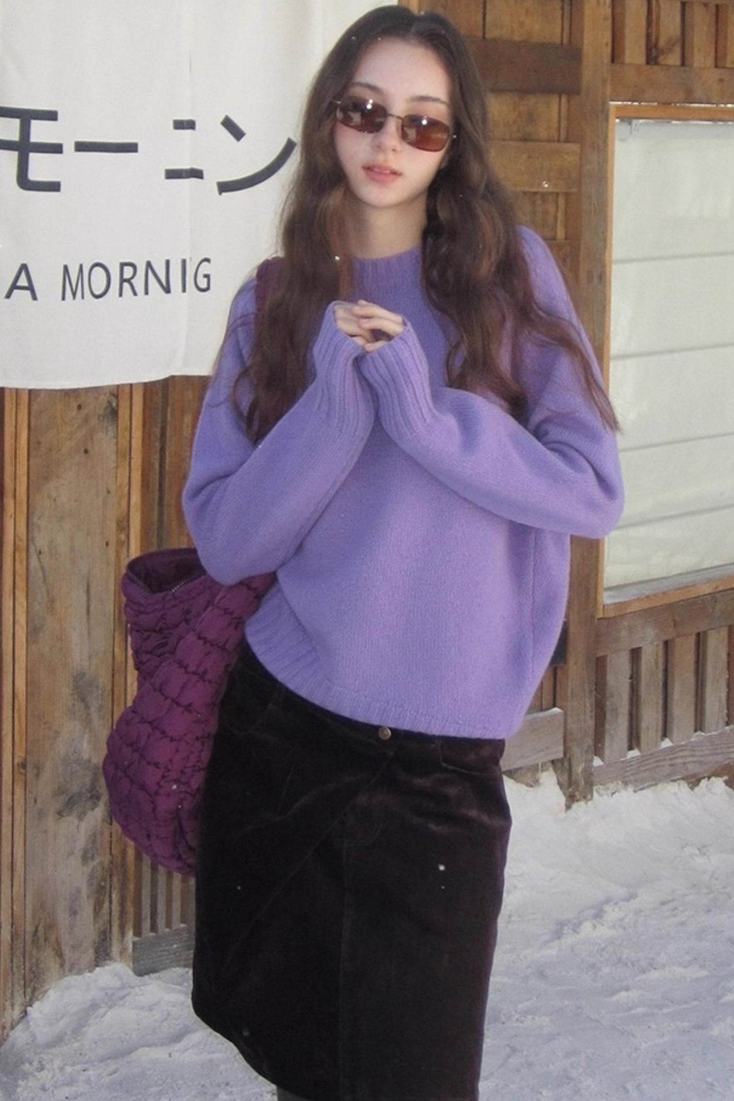Mint Violet Wool Sweater