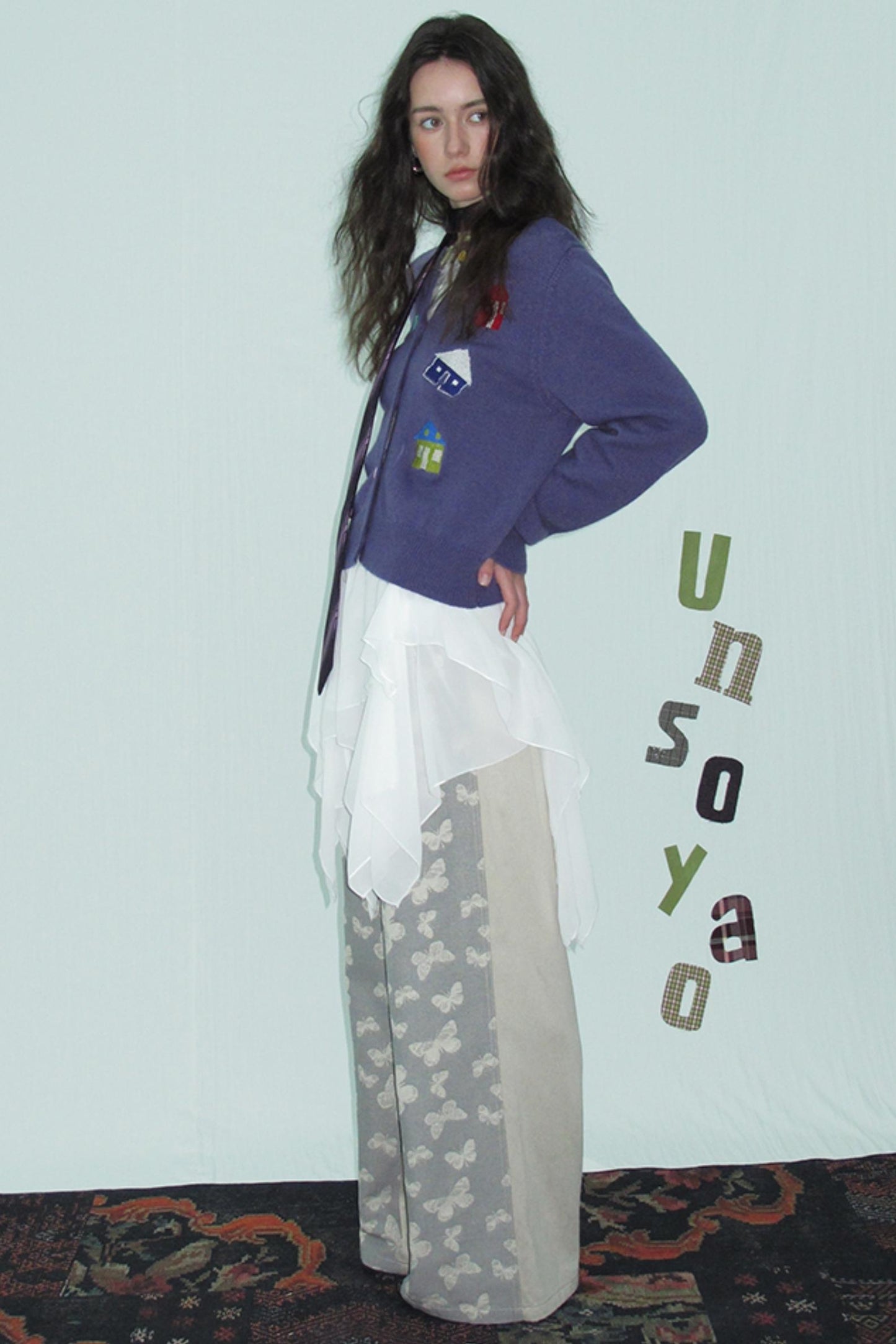 Wool Blend Embroidered Knitted Outer