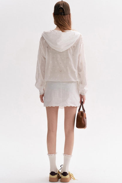 Cotton Lace Cropped Coat