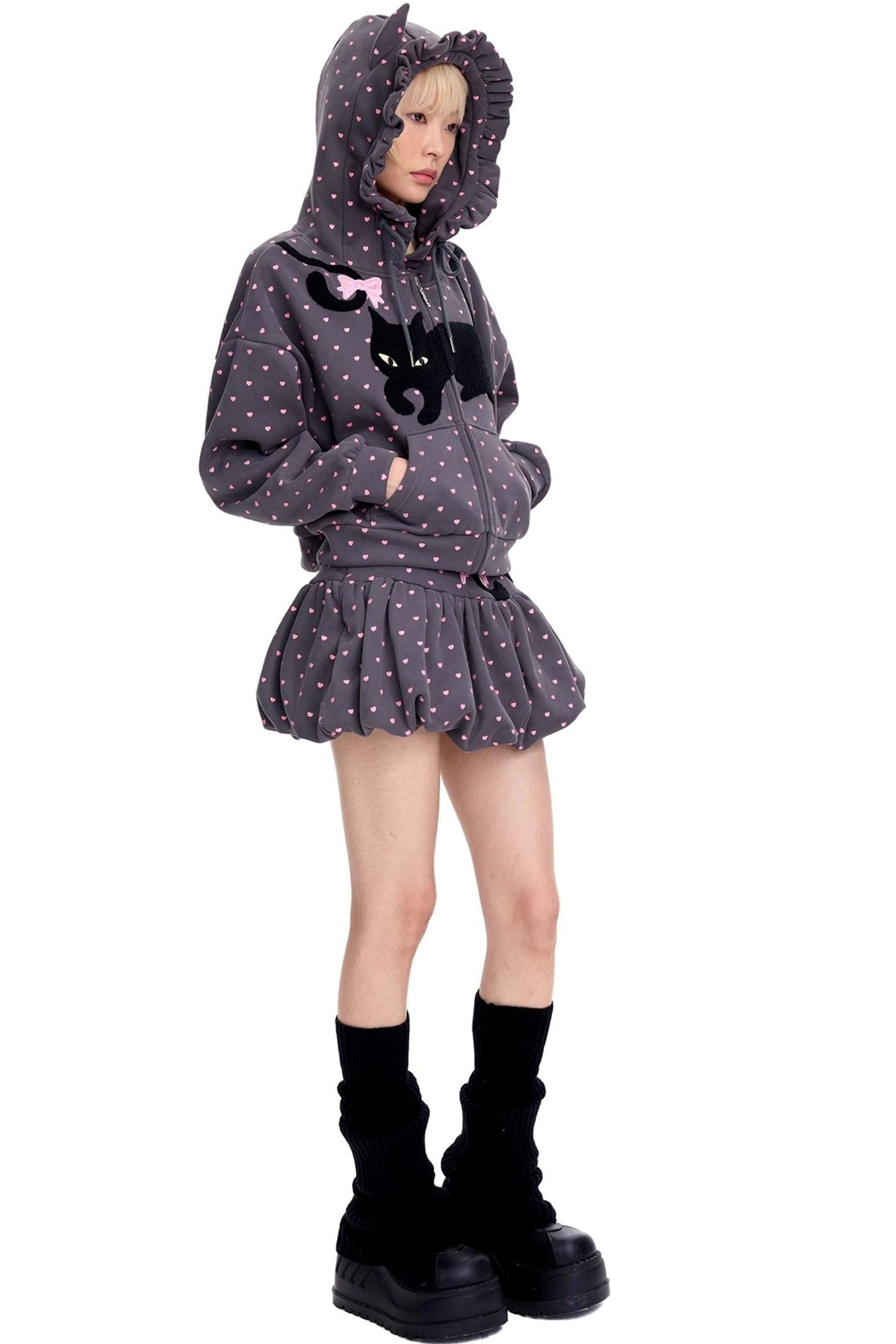 Love Polka Dot Cat Ear Jacket