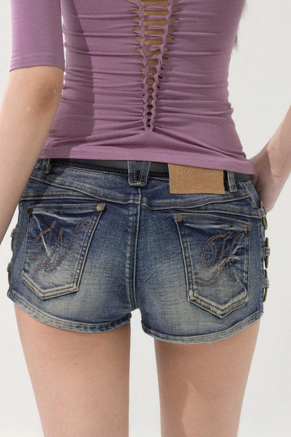 Vintage Distressed Denim Shorts